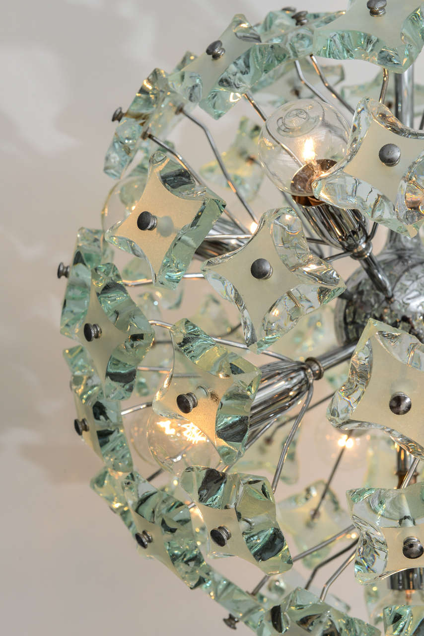 green glass chandelier