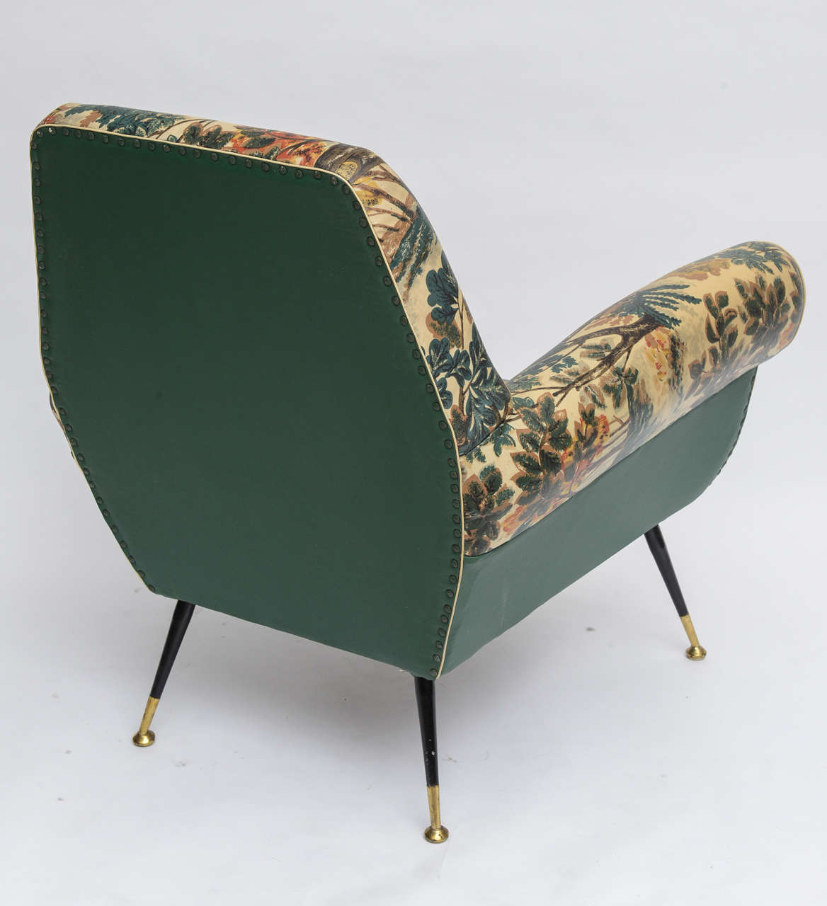 Metal 50's Italian Armchair with Original Upholstery (2 Available)