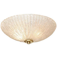 1960s Half Dome Textured Glass Ceiling Fixture