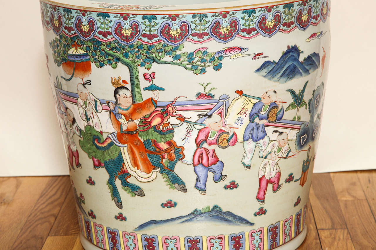 Chinese Export 1950s Chinese Porcelain Fishbowl