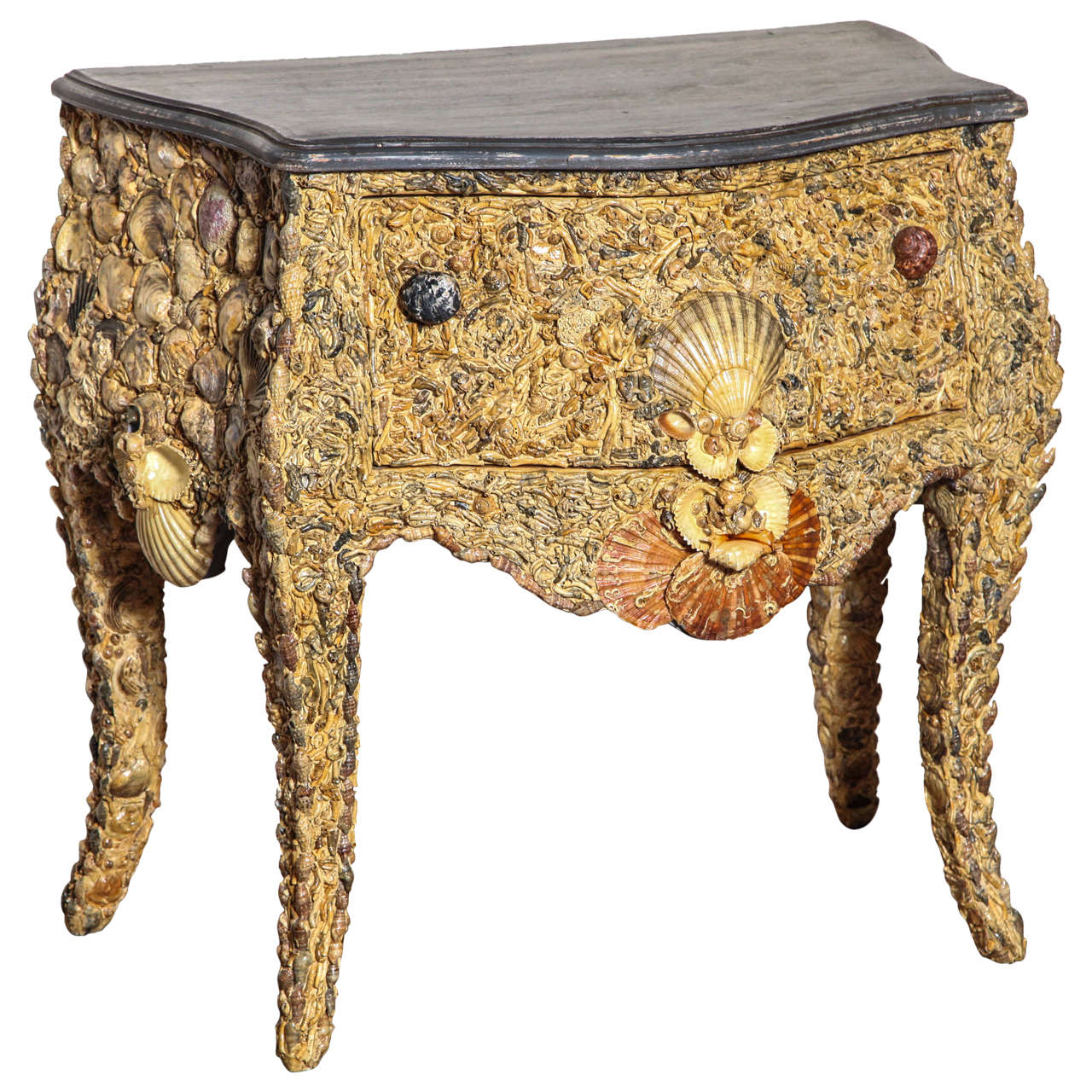 19th Century Italian Grotto Shell Commode For Sale