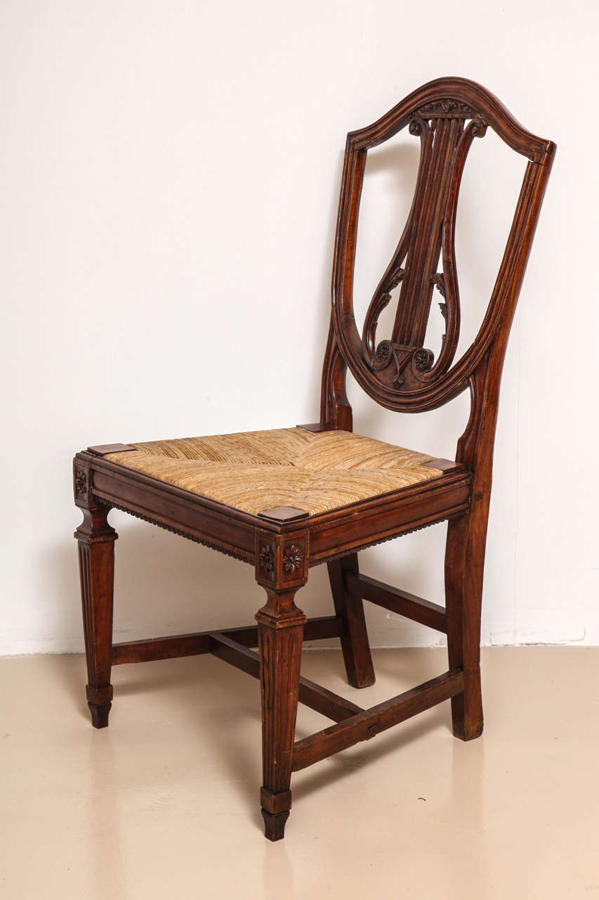 antique lyre back chair