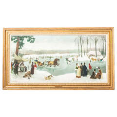 Painting, "Winter Amusement" by Doris Clare Zinkeisen