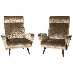 Marco Zanuso style armchairs, Italy circa 1950