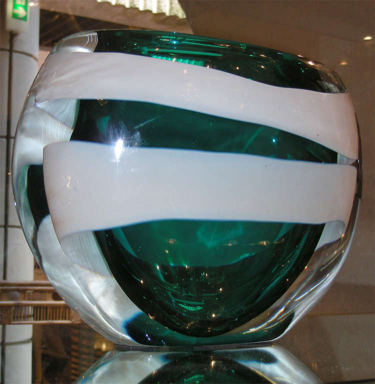 Italian 1950-1960 Murano Glass Vase For Sale