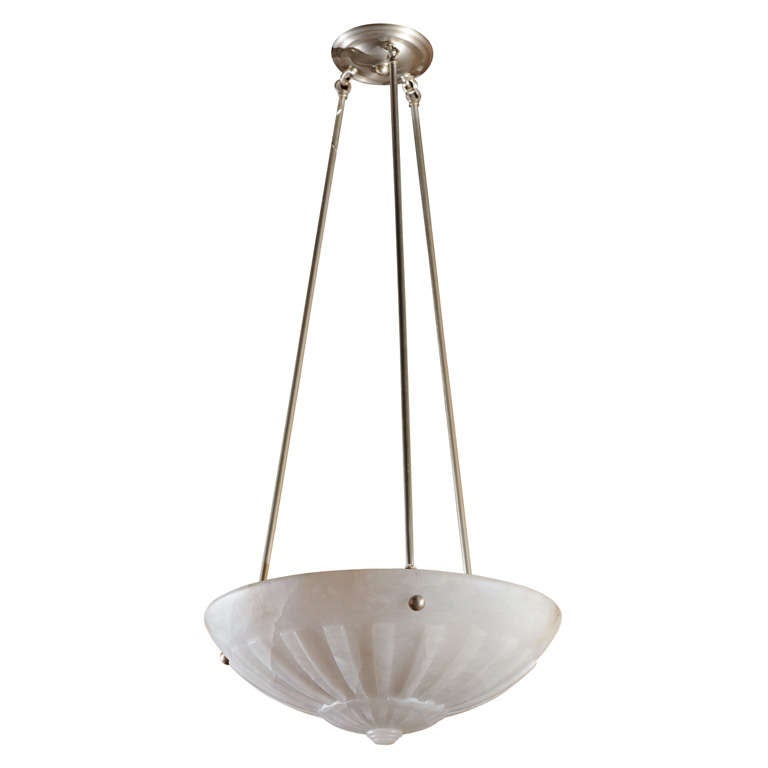 Carved Alabaster Bowl