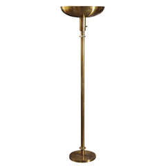 Art Deco Brass and Acrylic Torchiere