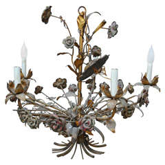 Brass Rosebush Chandelier