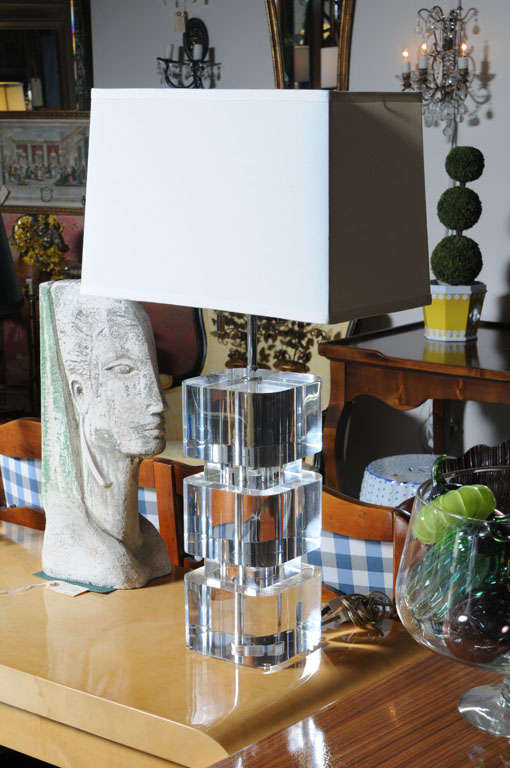 20th Century Lucite Lamp by Karl Springer