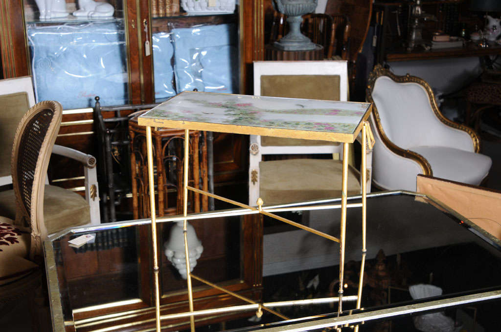 Rare French Enamel  Accent Table - Attributed to Maison Jansen