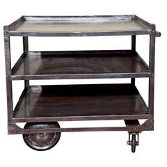 Vintage Industrial Steel Cart