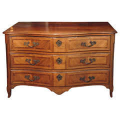 Walnut Serpentine Commode