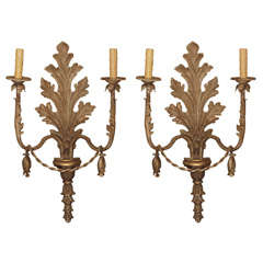 Pair of Large Metal Sconces