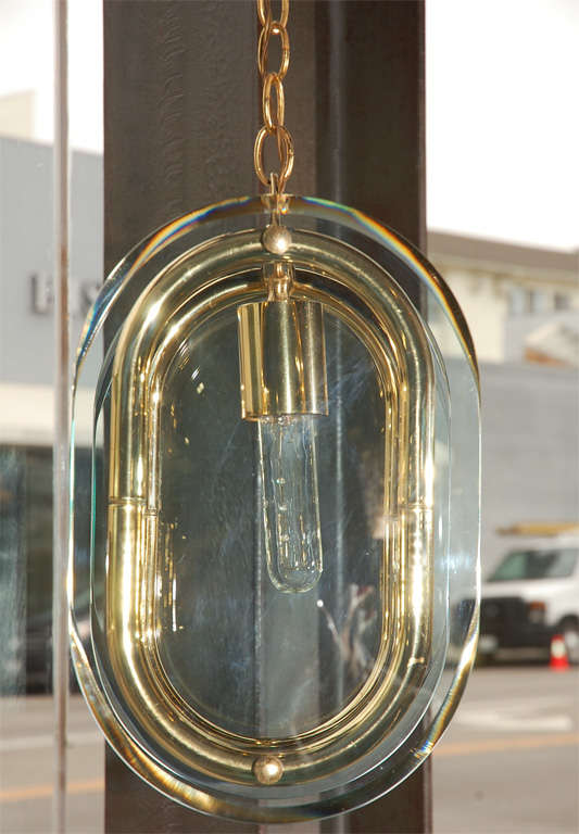 Glass 1960s Pair of Italian Pendants