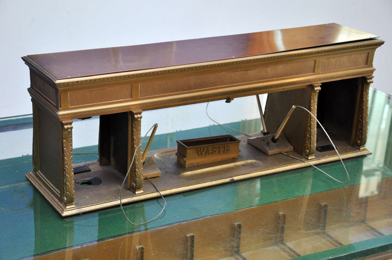 American Bronze Bank Table from the Continental Bank, Chicago