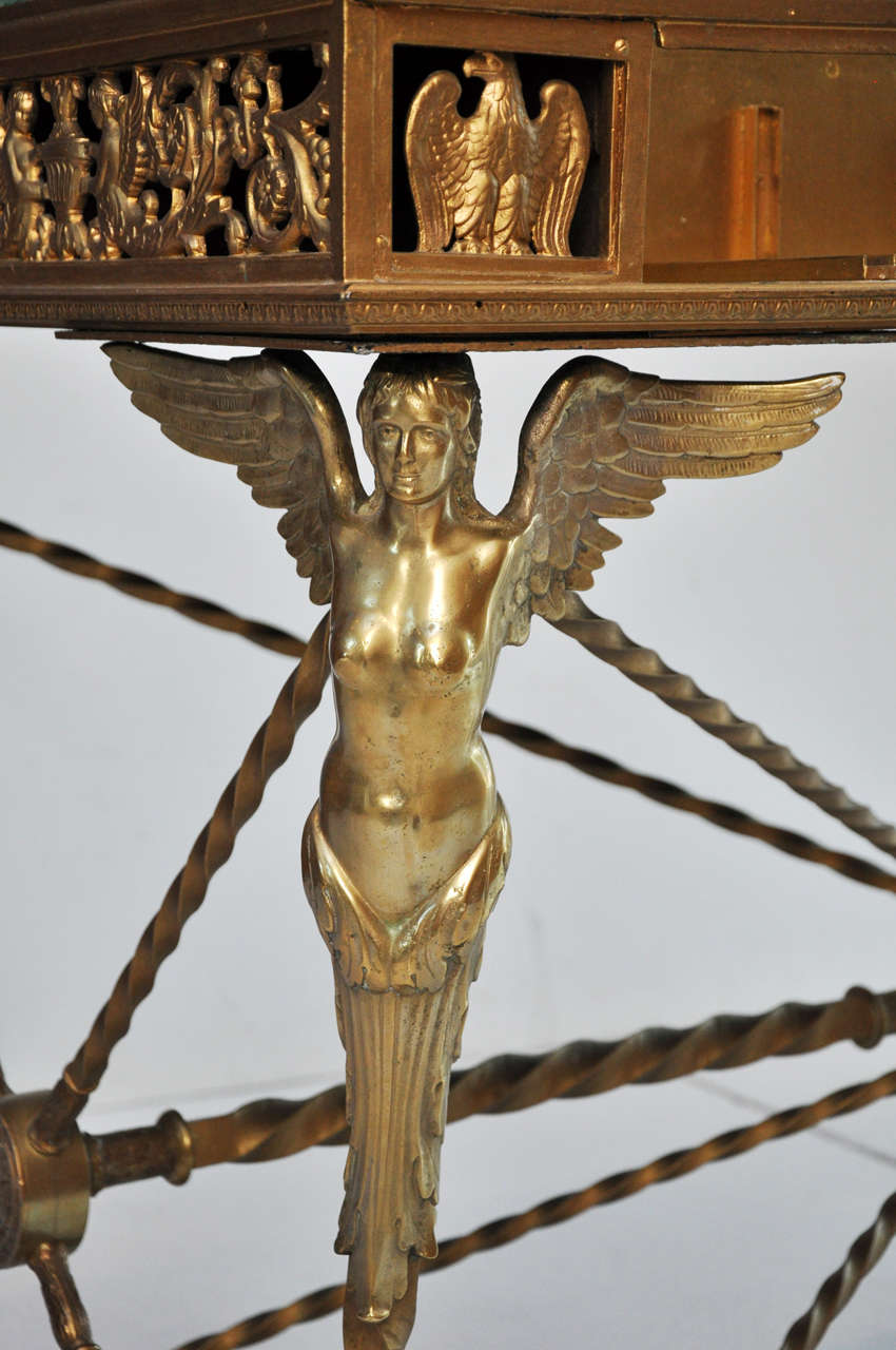 19th Century Bronze Bank Table from the Continental Bank, Chicago