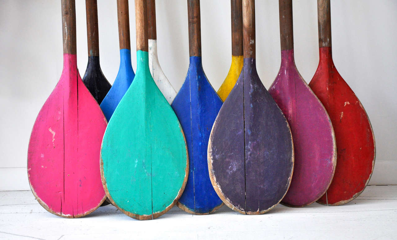 Vintage Colored Paddles at 1stdibs