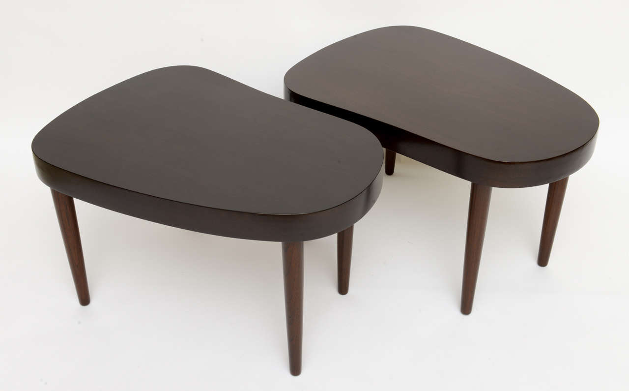 Mid-20th Century 50s Danish Kidney Shape Povl Dinesen Teak Tables