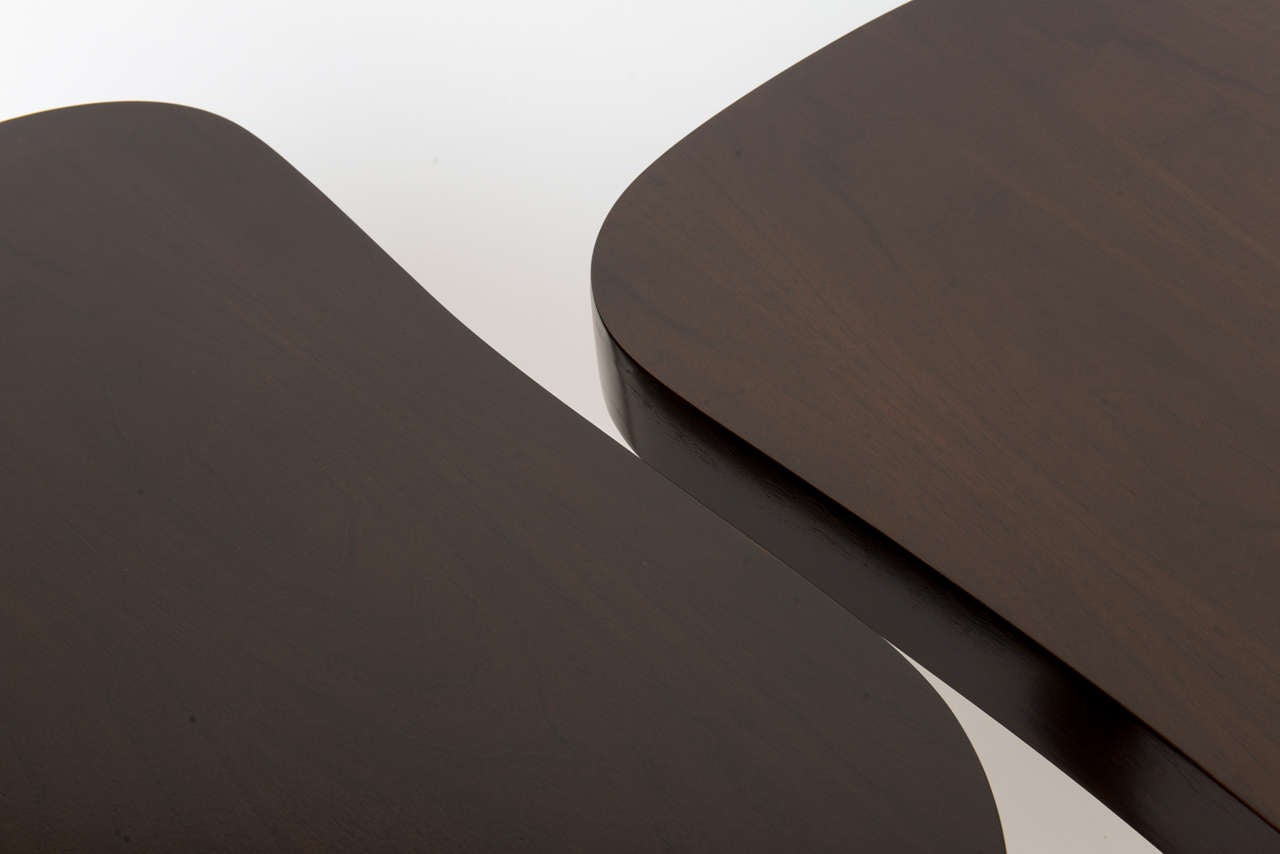 50s Danish Kidney Shape Povl Dinesen Teak Tables 2