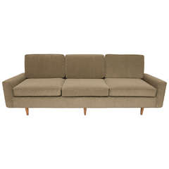 Classic Early Florence Knoll Three Seat Sofa