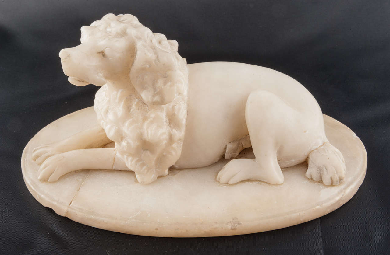 Well carved spaniel dog.