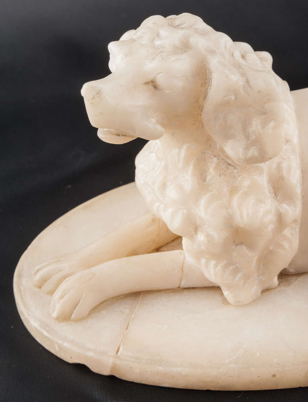 Italian Alabaster Carving of A Dog For Sale