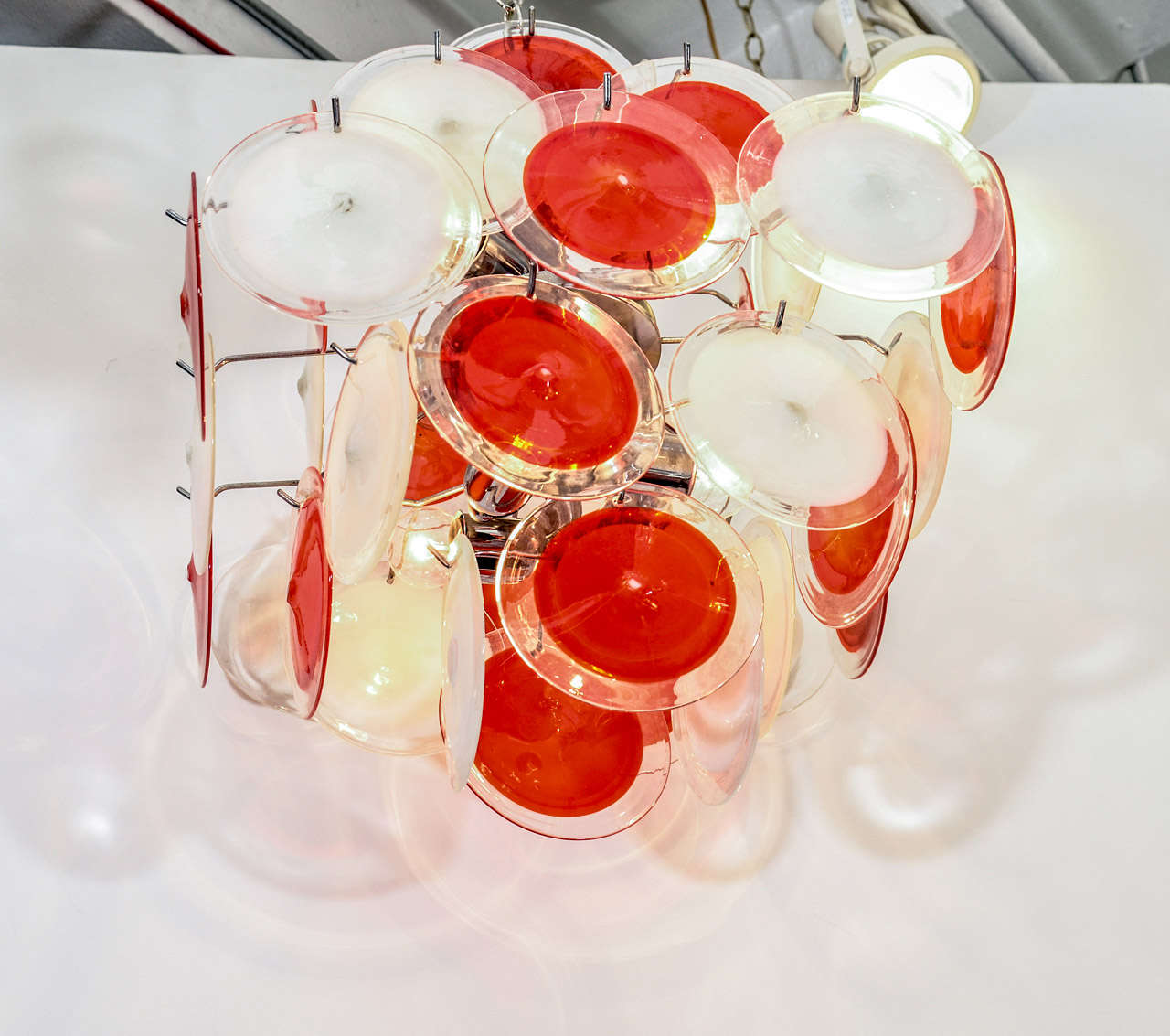 Midcentury Colored Murano Glass Chandelier by Vistosi In Good Condition In New York, NY