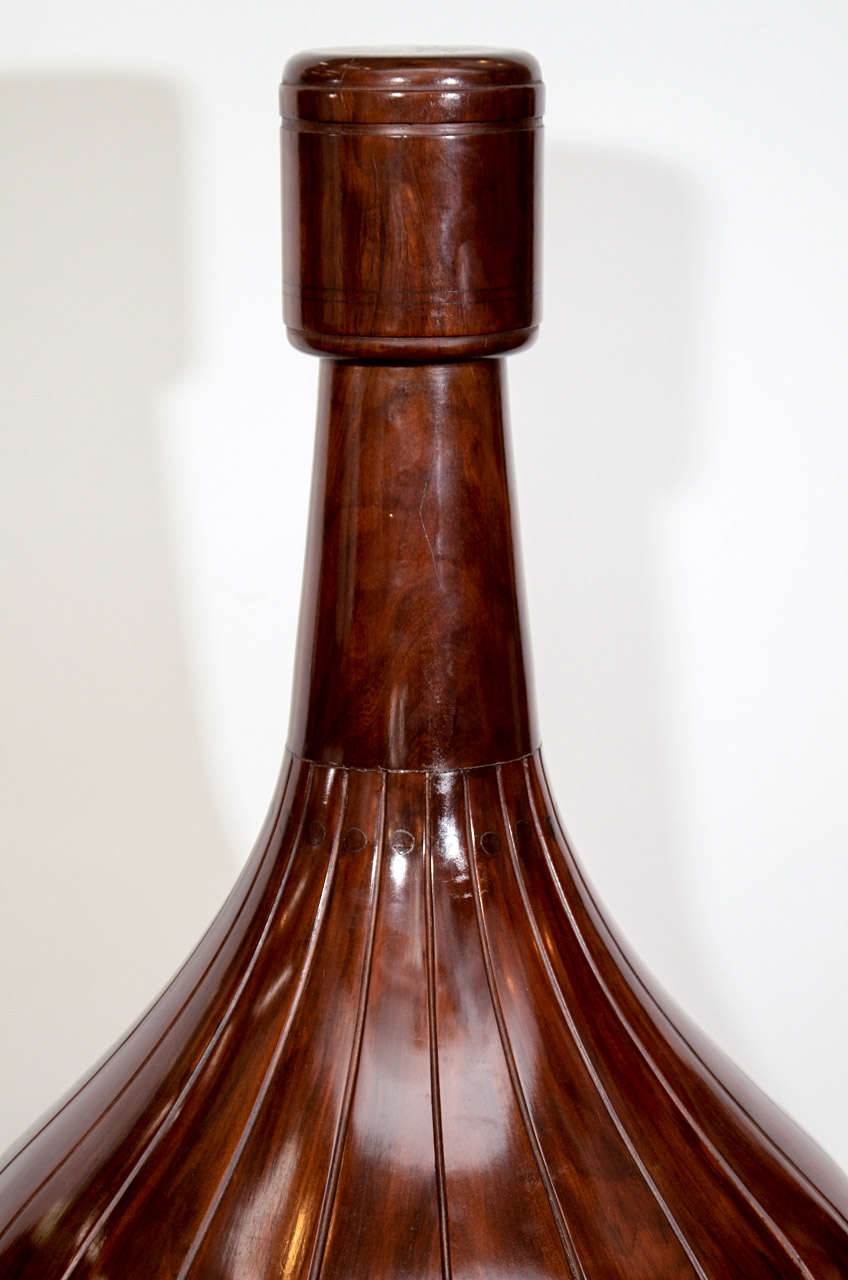 Antique Mahogany and Bronze French Champagne Bottle Bar In Excellent Condition For Sale In Mount Penn, PA