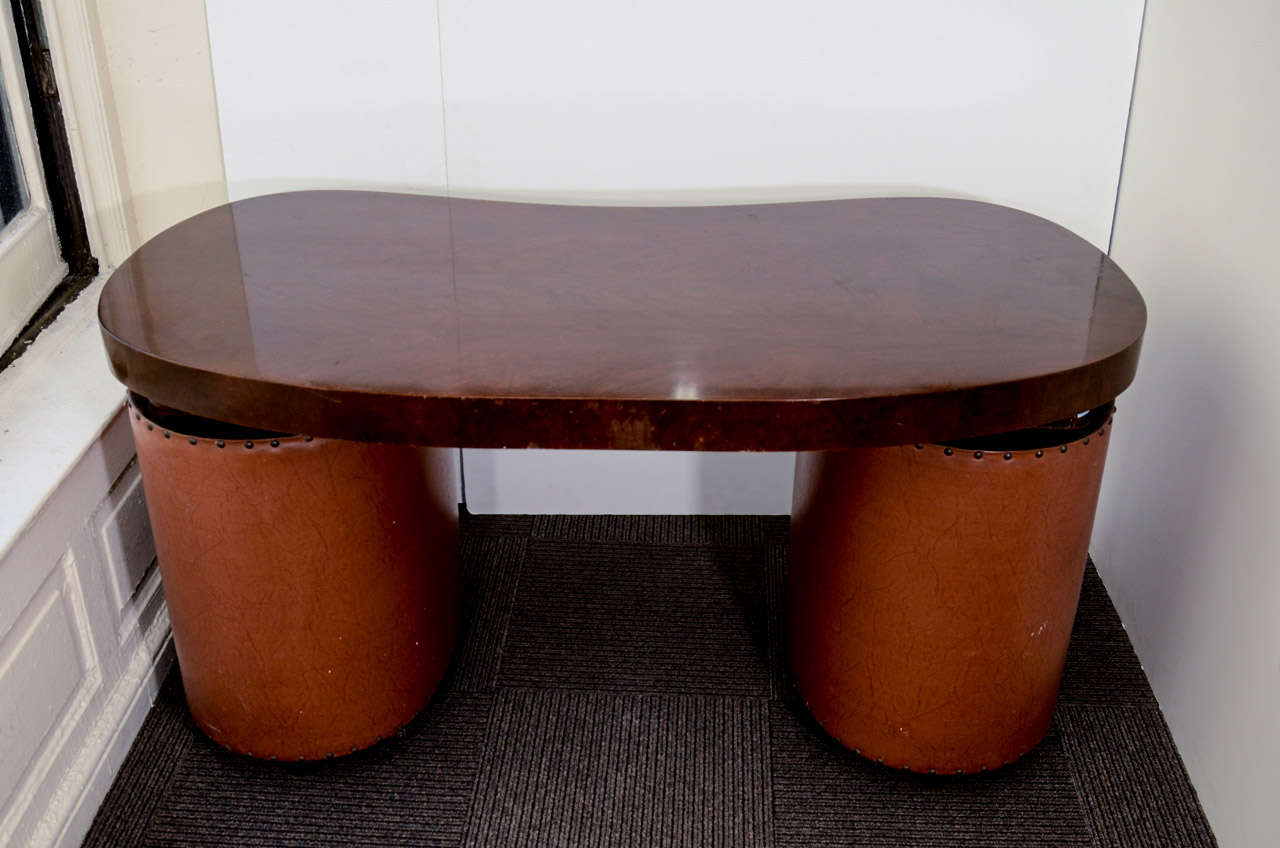 Mid Century Gilbert Rohde Pedestal Desk for Herman Miller 1