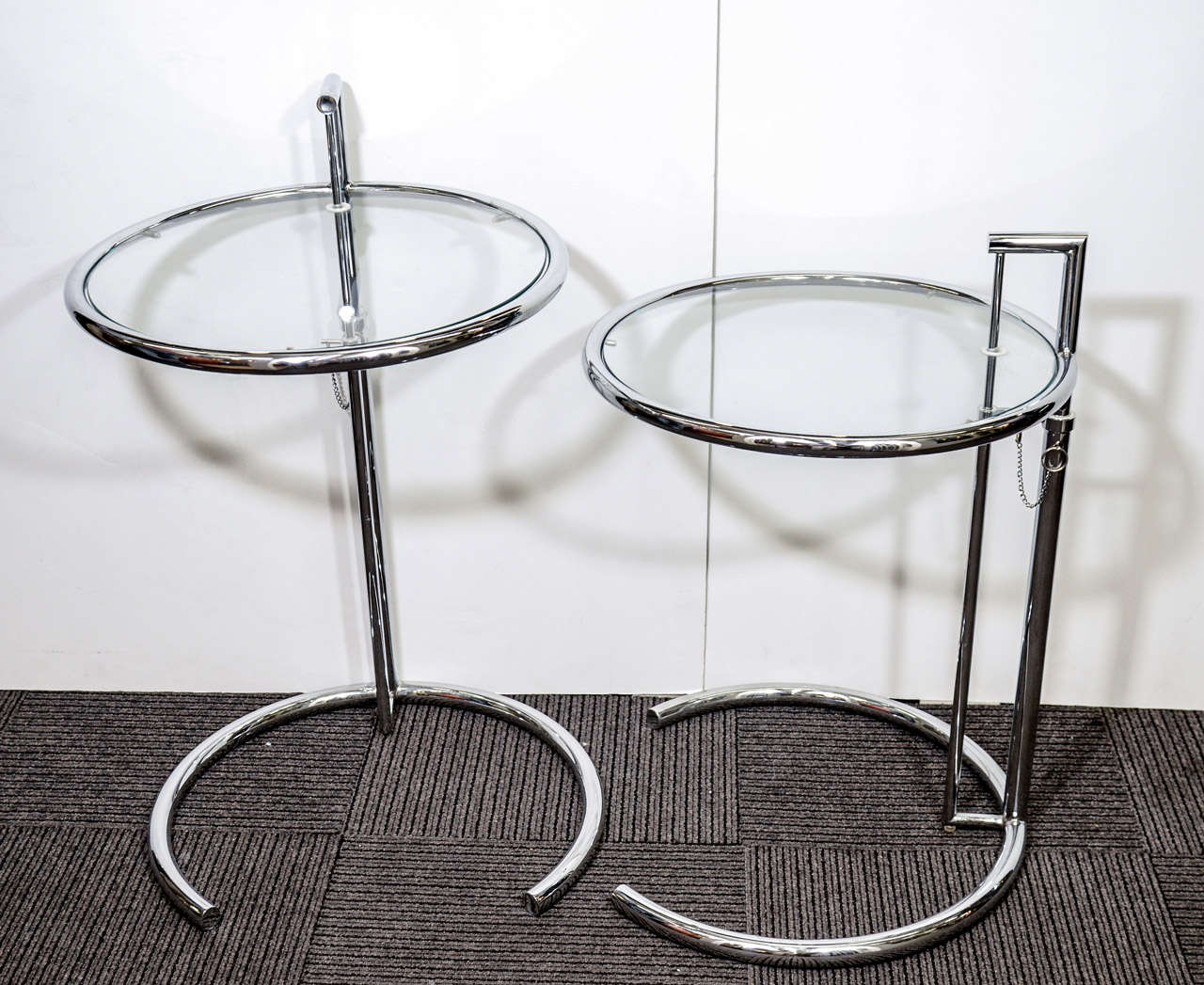 Mid Century Adjustable Side Tables By Eileen Gray