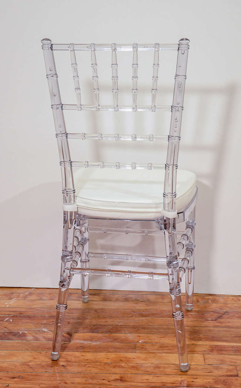 Set of Eight Vintage Acrylic Chairs with Bamboo Motif at 1stDibs | acrylic bamboo chair, lucite 