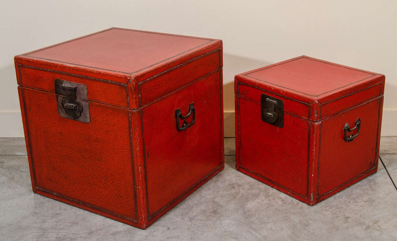 20th Century Antique Leather Boxes