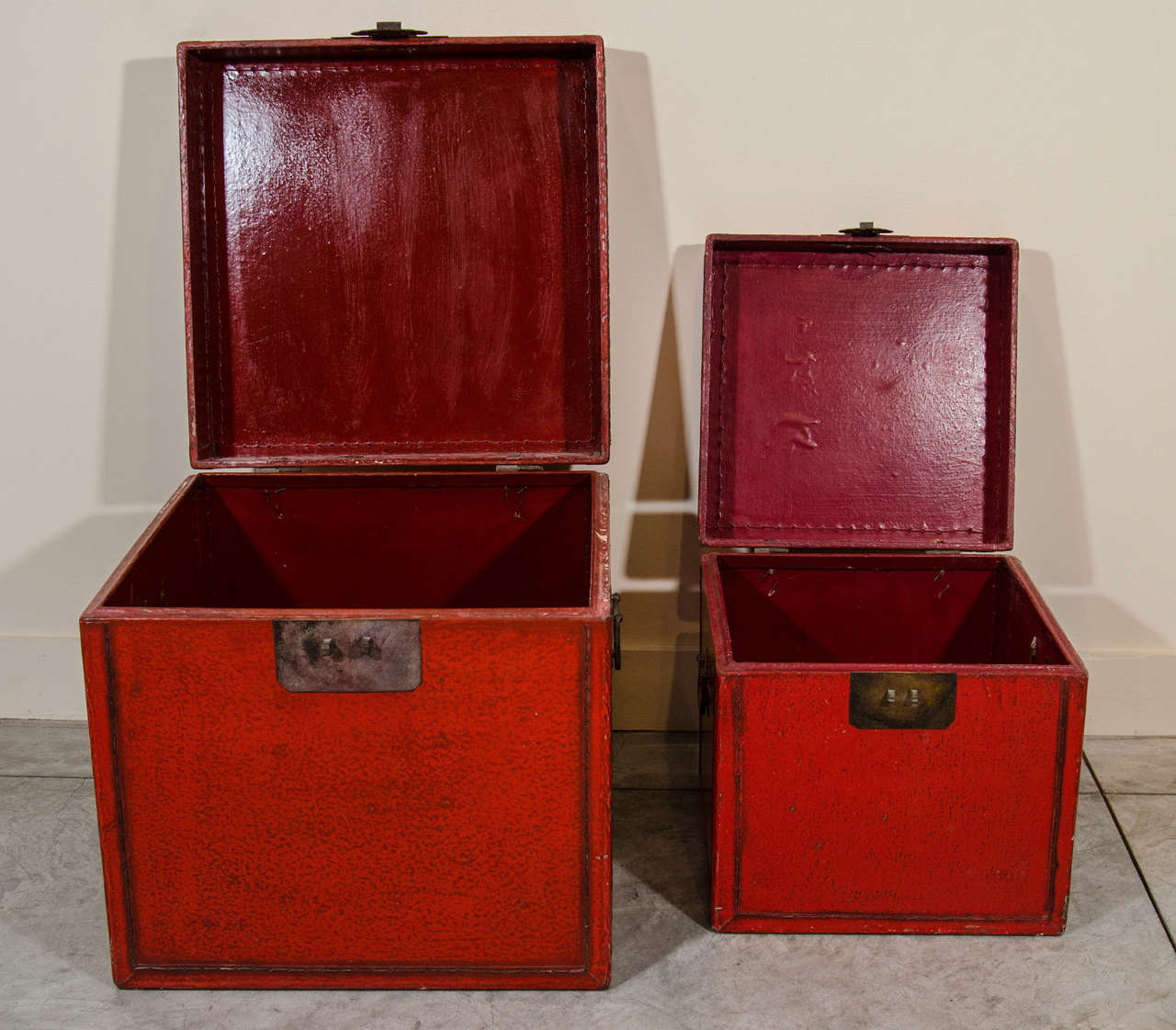 Antique Leather Boxes 1