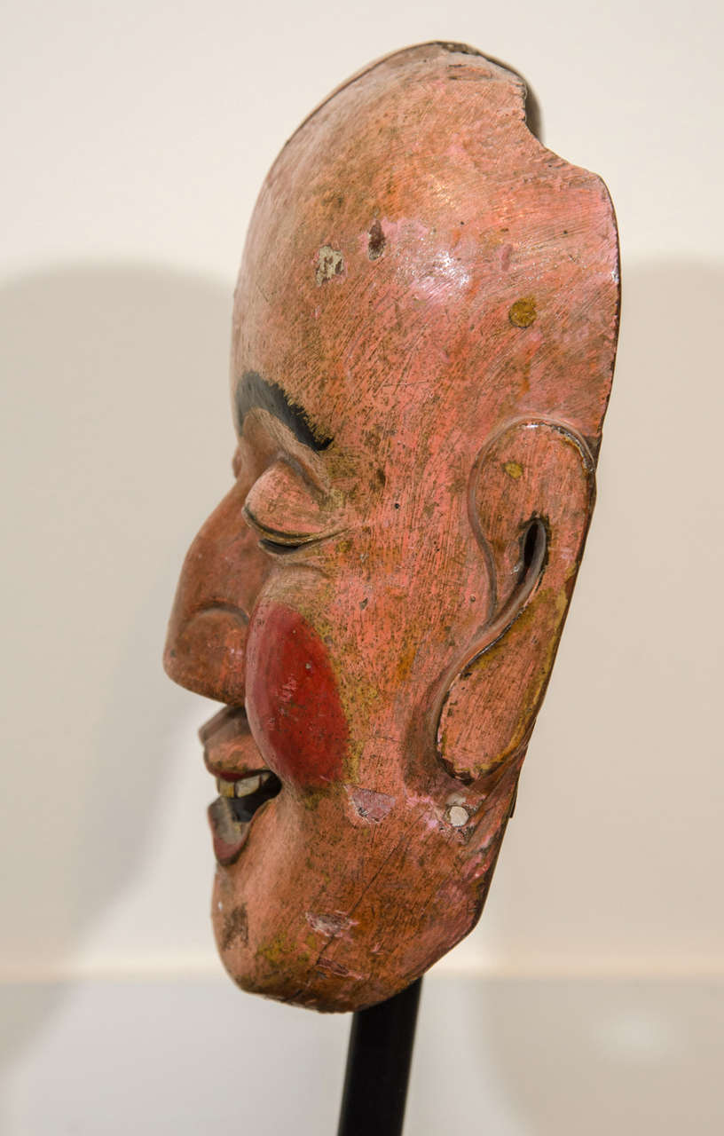 Antique Chinese Opera Mask In Good Condition For Sale In New York, NY