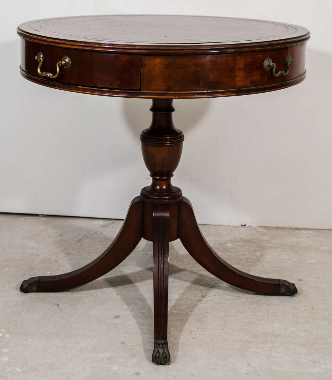 Antique Mahogany Drum Table