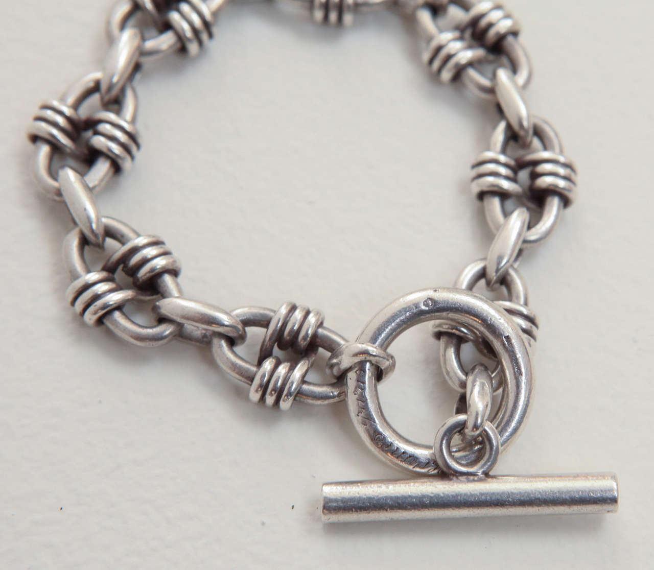 French Vintage Sterling Silver Hermes Bracelet