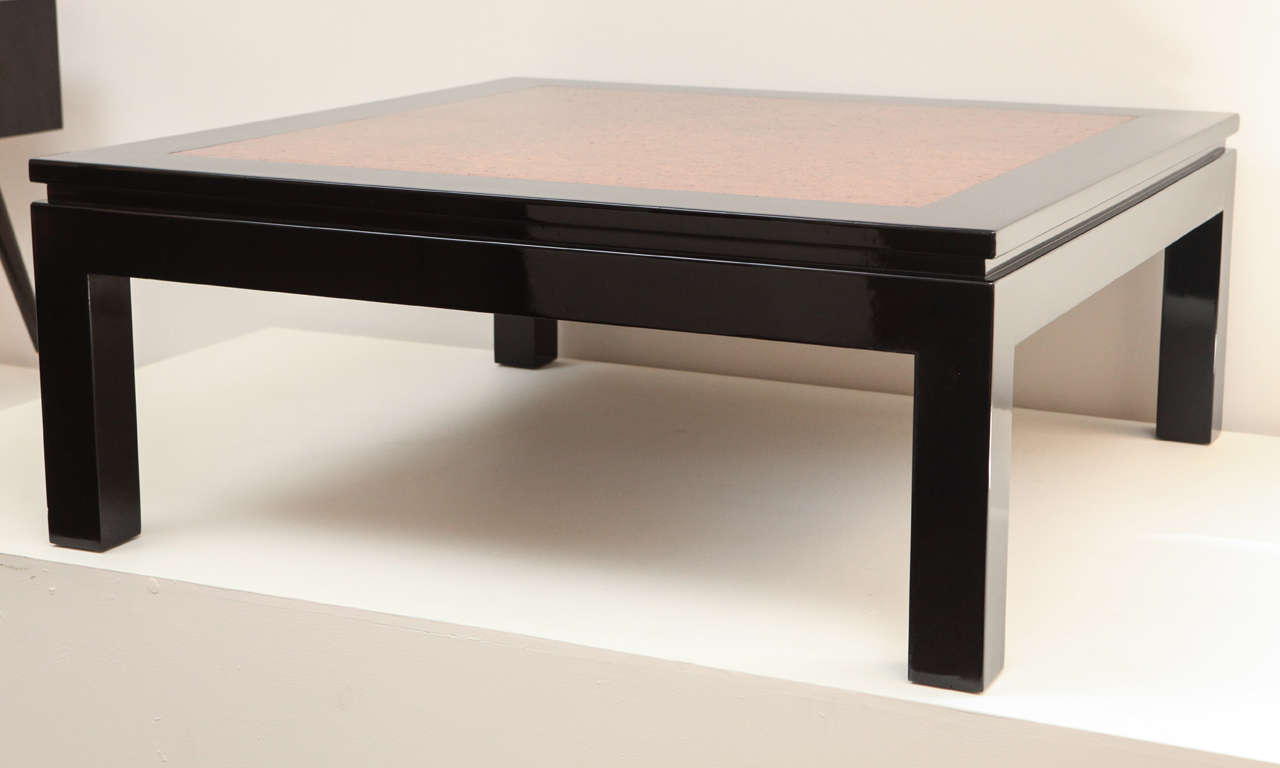 Mid-20th Century Square Cocktail Table with Cork Top by Paul Frankl