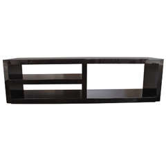 Mid Century Modern Bookcase in Ebony Lacquer Finish