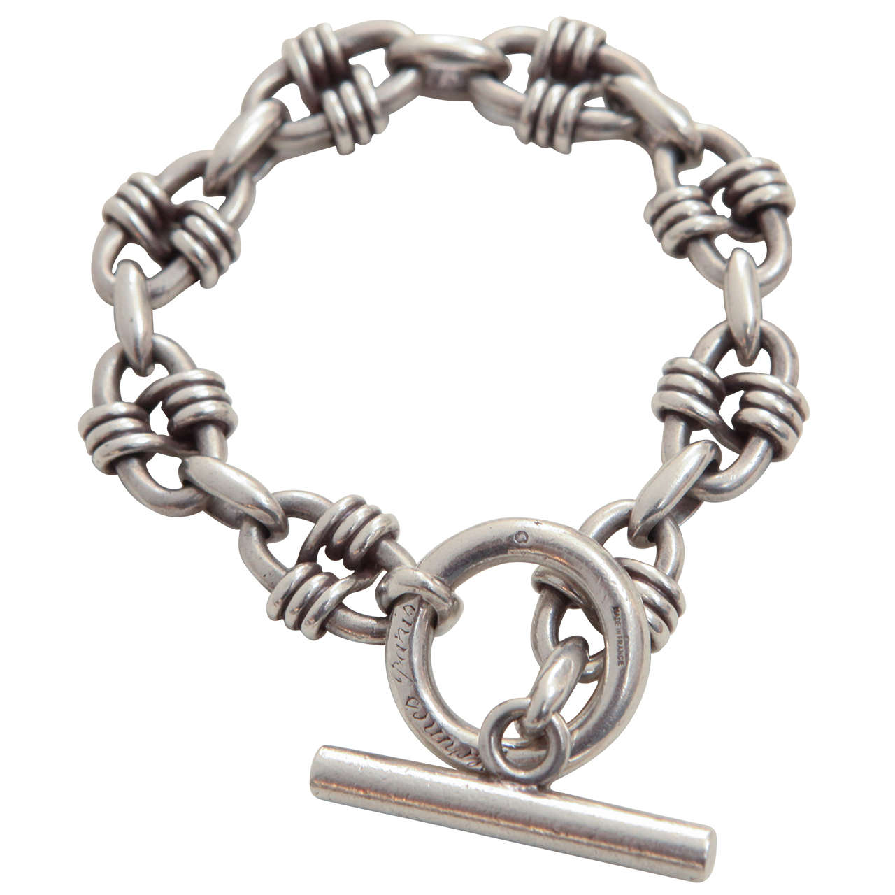 Vintage Sterling Silver Hermes Bracelet at 1stdibs