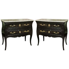 Pair of Bombe Maison Jansen Nightstand or Commodes