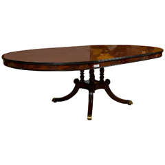 Schmieg & Kotzian Flame Mahogany Circular Dining Center Table