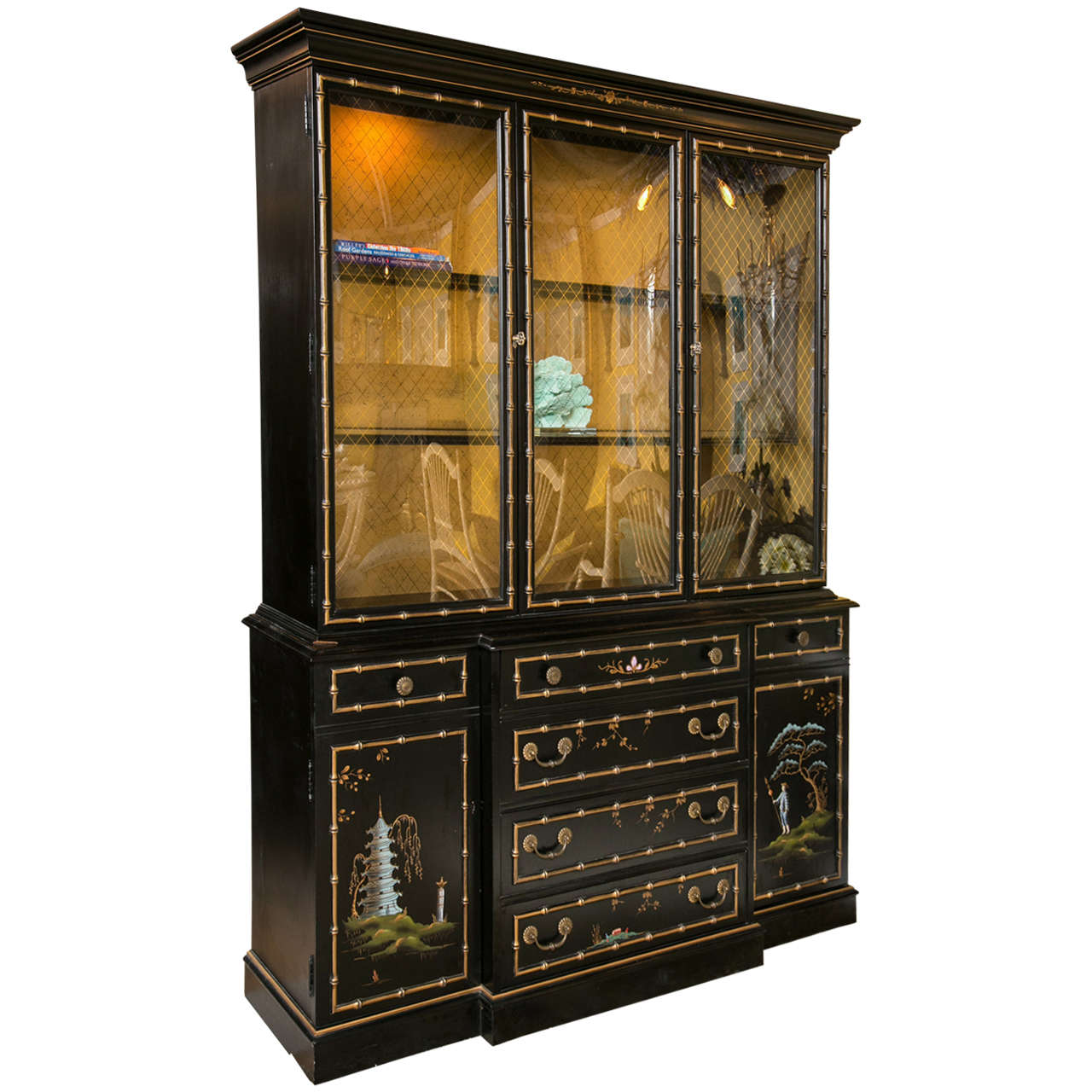 A Chinoiserie China Cabinet / Breakfront