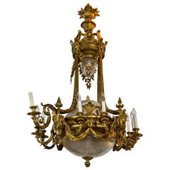 French Bronze Chandelier 7