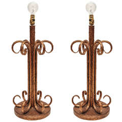 Pair of Brutalist Table Lamps