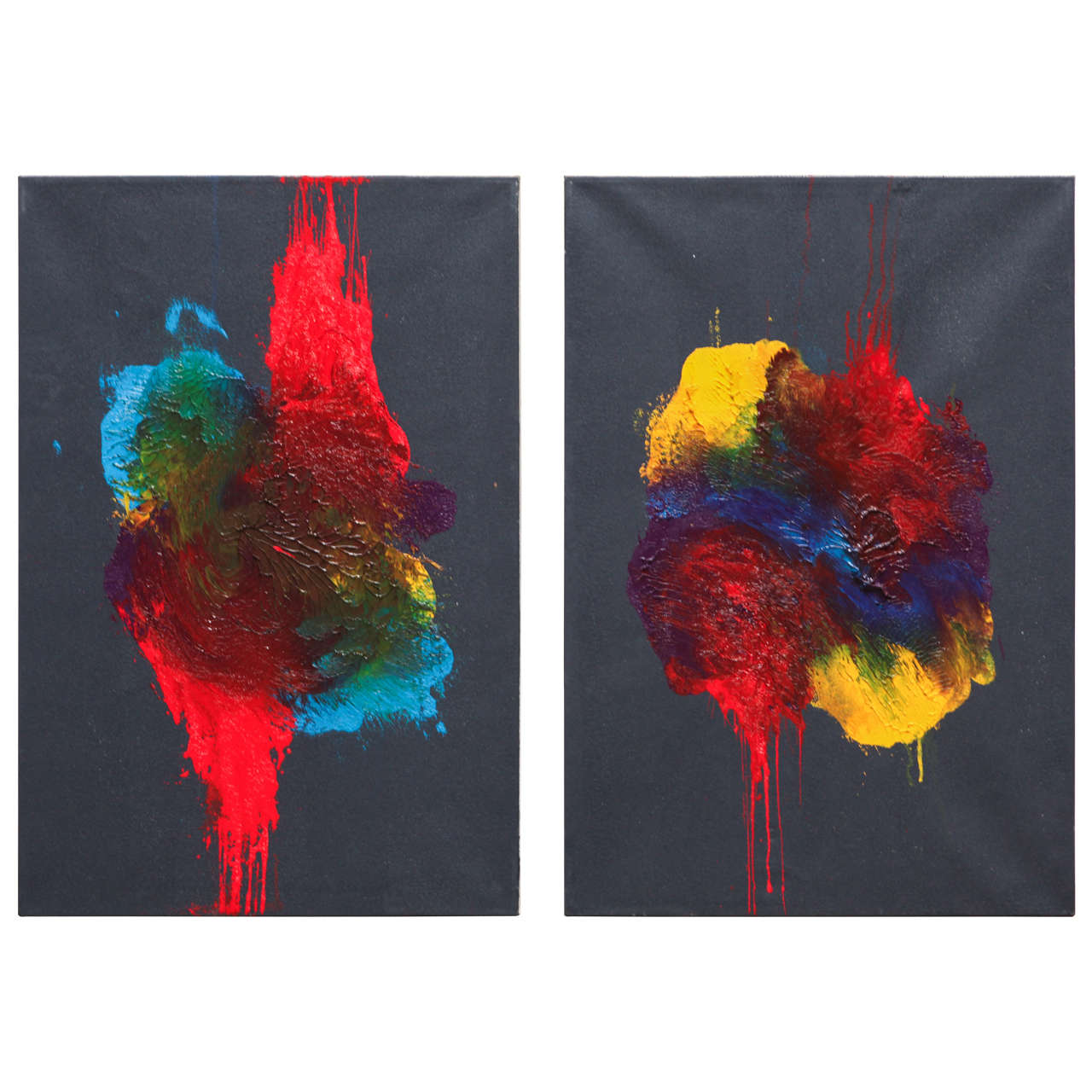 Diptych Abstract Oil Paintings For Sale