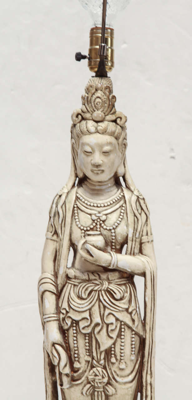 Ceramic Quan Yin Table Lamp