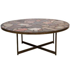 Italian Bronze and Terrazzo Coffee Table Italian Bronze and Terrazzo Coffee Table