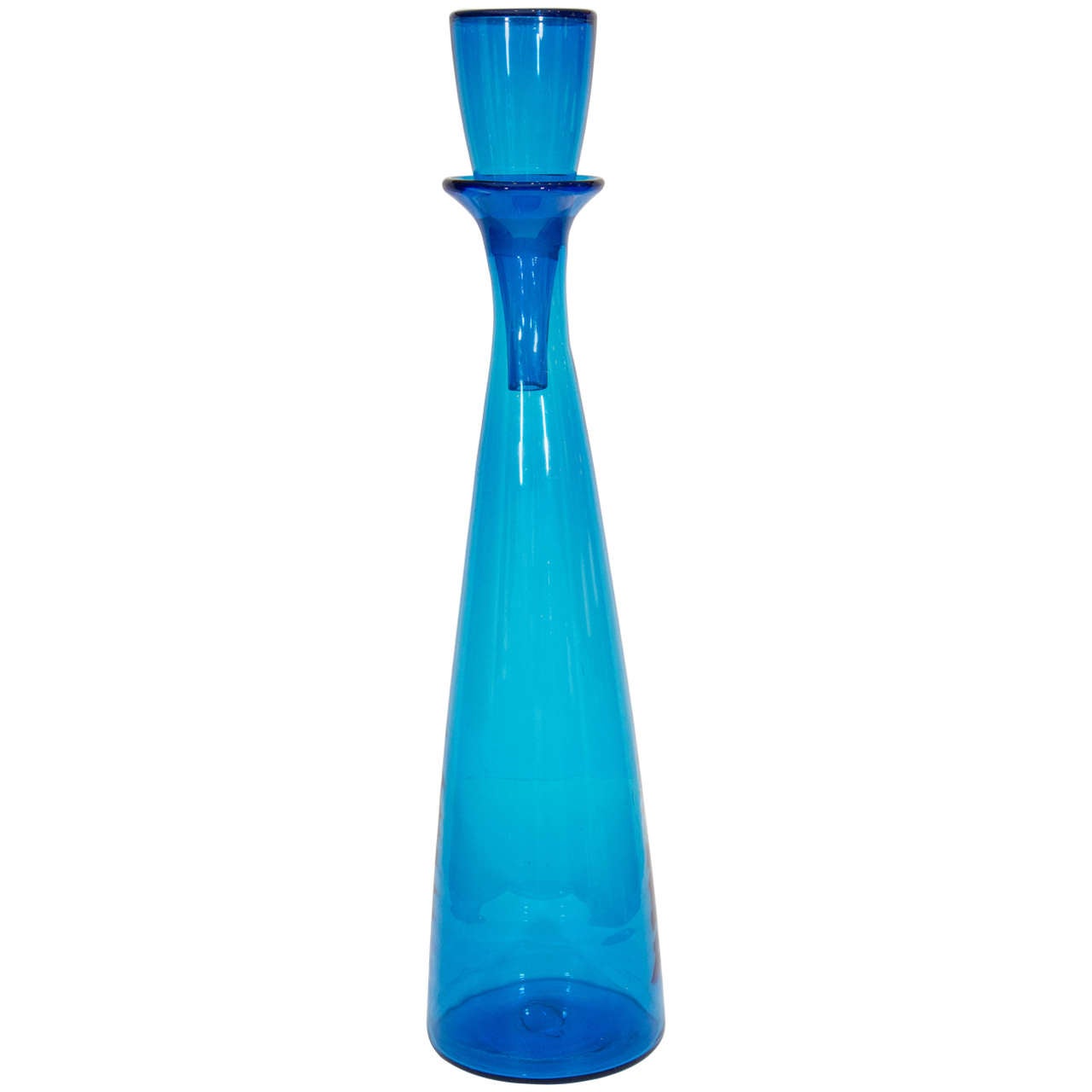 Grand and Tall Floor Decanter by Wayne Husted for Blenko