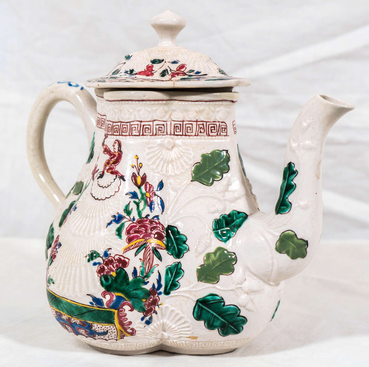 Salt-Glazed Teapot with Secret Jacobite Symbolism Made circa 1760
