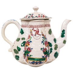 Salt-Glazed Teapot with Secret Jacobite Symbolism Made circa 1760